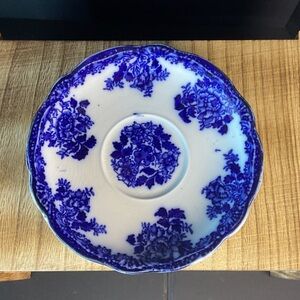 Flow Blue Waldorf saucer plate